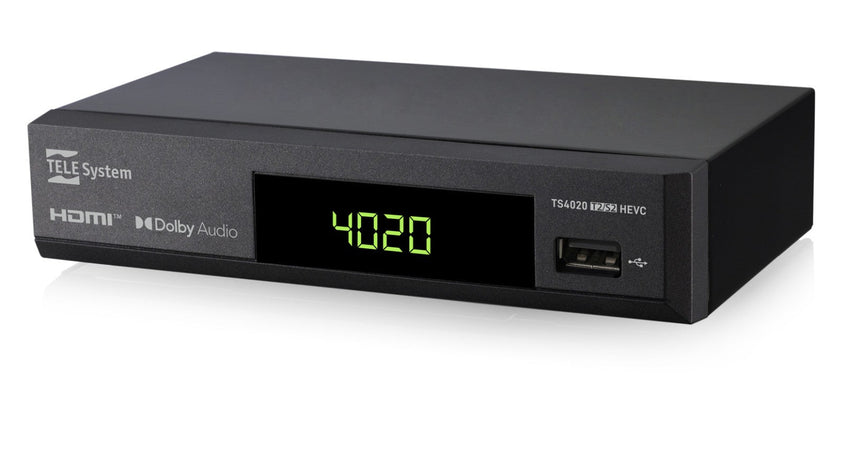 TELE System TS4020 Ricevitore DVB-T2/S2 HEVC HD