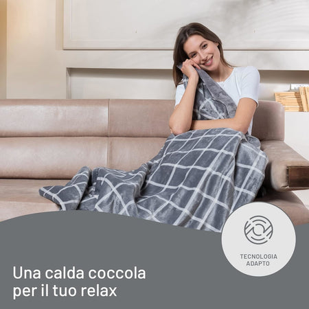 Imetec Caldoplaid Velvet Square Plaid Riscaldabile