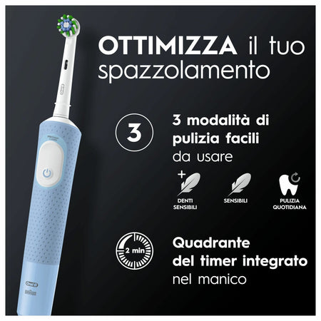 Oral-B Vitality Pro Duo Adulto Spazzolino rotante-oscillante Nero/Blu/Bianco