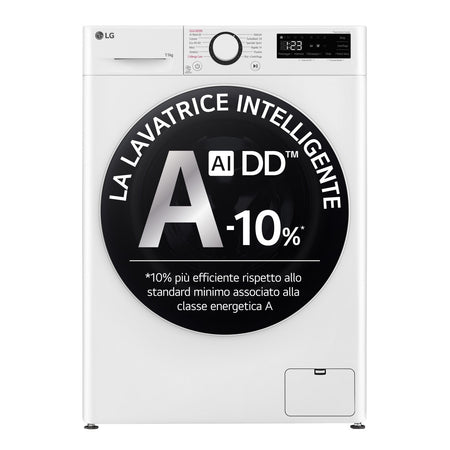 Lg Lavatrice F4R5011TSWW 11kg 1400 Giri Classe A Bianca Carica Frontale AI TurboWash