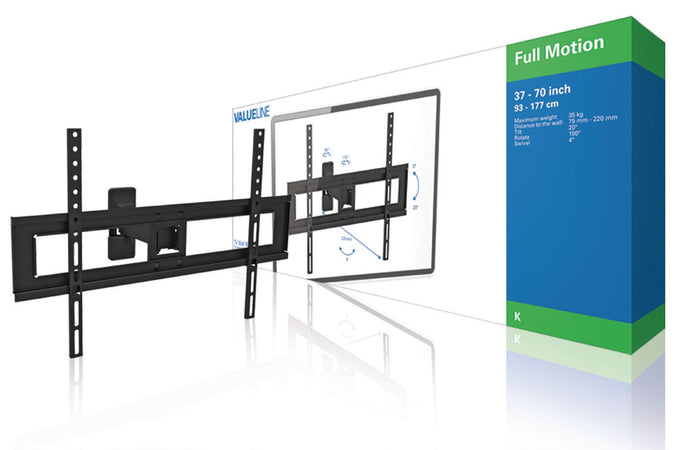 Valueline VLMFM2L Supporto Universale Nero 100x100mm