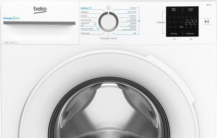 BEKO LAVATRICE 9KG INVERTER ENERGYSPIN INVERTER A 1200GIRI BMWU3921W