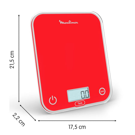 Moulinex BN50U3 Bilancia da cucina elettronica Superficie piana Rettangolo Rosso