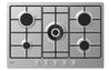 Candy CHW74WX Piano Cottura Da incasso 75 cm Gas 5 Fornelli Acciaio inox
