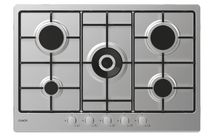 Candy CHW74WX Piano Cottura Da incasso 75 cm Gas 5 Fornelli Acciaio inox