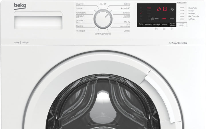 BEKO LAVATRICE 6KG SLIM 40CM INVERTER D 1000GIRI WUXS61032WI-IT