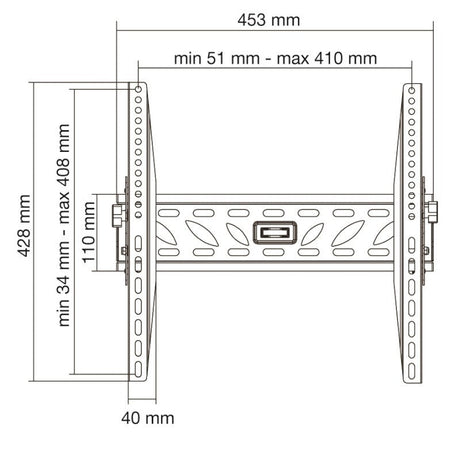 Munari SP 364 Supporto TV Nero 32" 60" 50 kg