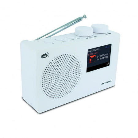 Metronic 477252 Radio digitale DAB+ e FM RDS con schermo a colori e ingresso audio Bianca