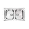 Plados Lavello Cucina a Due Vasche Acciaio Inox Universal TL08620