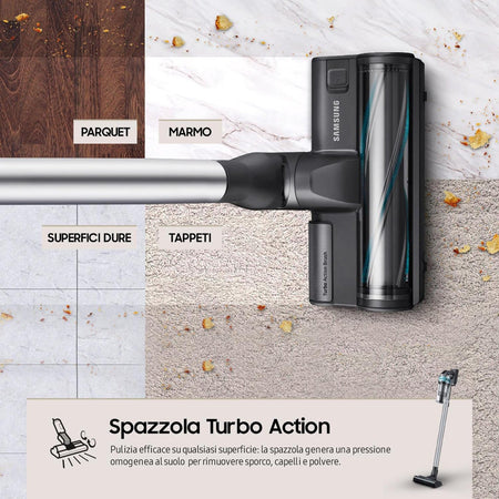 Samsung Aspirapolvere SenzaFilo Jet 75 VS20B75AGR1 200w Silver