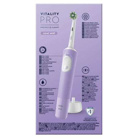 Oral-B Vitality Spazzolino Elettrico Ricaricabile Pro Viola 2 Testine