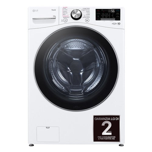 LG F0P3020TSWC Lavatrice 20 kg XL Centrifuga 1000 Giri Inverter Vapore Wi-Fi AI DD Classe B