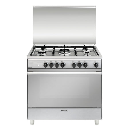 Glem Gas UN965MI Cucina a Libera installazione 9060 Piano Cottura 5 Fuochi Forno Elettrico 101 L Classe A Inox