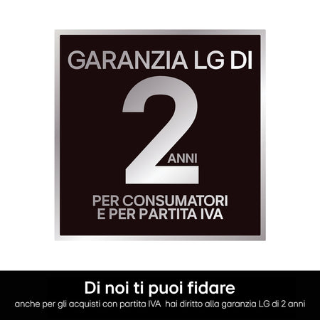 LG F0P3020TSWC Lavatrice 20 kg XL Centrifuga 1000 Giri Inverter Vapore Wi-Fi AI DD Classe B