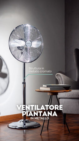 10Innoliving Ventilatore Domestico Cromo 40 cm