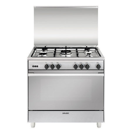Glem Gas UN965VI Cucina a Libera installazione 9060 Piano Cottura 5 Fuochi Forno 98L a Gas Classe A Inox