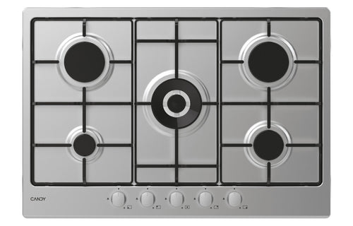 Candy CHW74WX Piano Cottura Da incasso 75 cm Gas 5 Fornelli Acciaio inox
