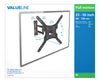 Valueline Supporto TV 100x100mm 400x400mm Acciaio Nero