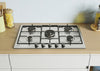 Candy CHW74WX Piano Cottura Da incasso 75 cm Gas 5 Fornelli Acciaio inox