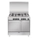 Cucina Glem Gas UR965MI: Efficienza Classe A, Acciaio Inox, Forno 64L