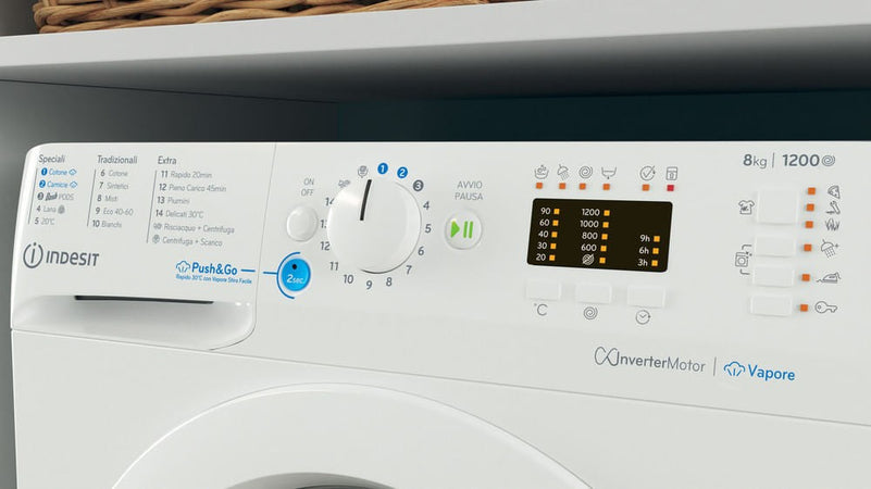 INDESIT LAVATRICE 8KG INVERTER VAPORE B 1200GIRI BWA 81295X WV IT