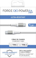 Force Power Cavo USB C a C Rinforzato 1,2 metri Bianco