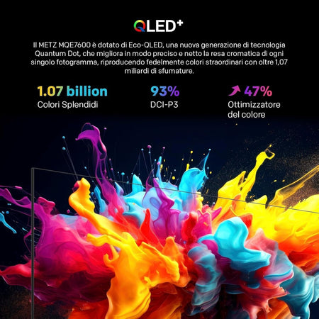 Metz TV 55" QLED+ Smart TV 4K UHD con Google TV