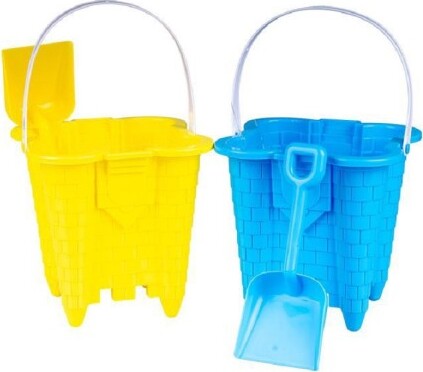 Secchiello-A-Castello-Con-Paletta-2-Pz-Spiaggia-Estate-Bambini-2-Colori-6560008