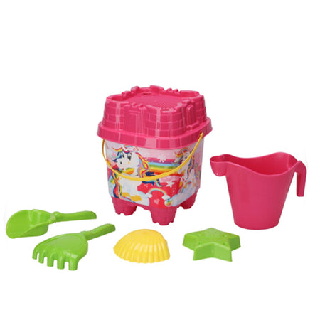 Secchiello giocattolo per bambini completo di giochi da spiaggia