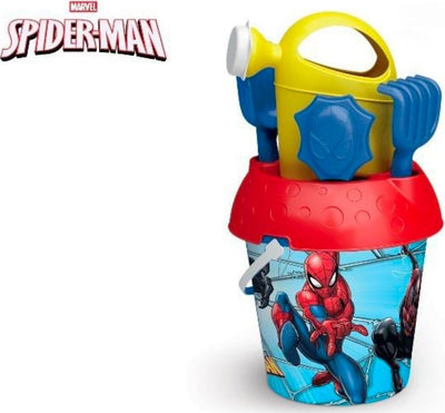 Secchiello-Da-Mare-Spiderman-Gioco-Da-Spiaggia-Per-Bambini-Con-Diversi-Accessori