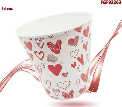 Secchiello Decorativo In Latta Con Cuori Rosso Bianco 14cm San Valentino 92263 Giardino e giardinaggio/Attrezzi da giardino e attrezzature per l'irrigazione/Vasi e accessori per piante/Vasi tradizionali Trade Shop italia - Napoli, Commerciovirtuoso.it