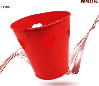 Secchiello Decorativo Rosso In Latta 14 Cm Cuori Idea Regalo San Valentino 92294 Giardino e giardinaggio/Attrezzi da giardino e attrezzature per l'irrigazione/Vasi e accessori per piante/Vasi tradizionali Trade Shop italia - Napoli, Commerciovirtuoso.it