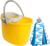 Secchio lavapavimenti con strizzatoio con mop in fibre sintetiche senza manico Casa e cucina/Detergenti e prodotti per la pulizia/Pulizia pavimenti/Prodotti lavapavimenti/Mop bagnato e asciutto La Zappa - Altamura, Commerciovirtuoso.it