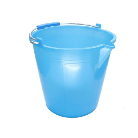 Secchio con beccuccio color azzurro con impugnatura ergonomica in plastica