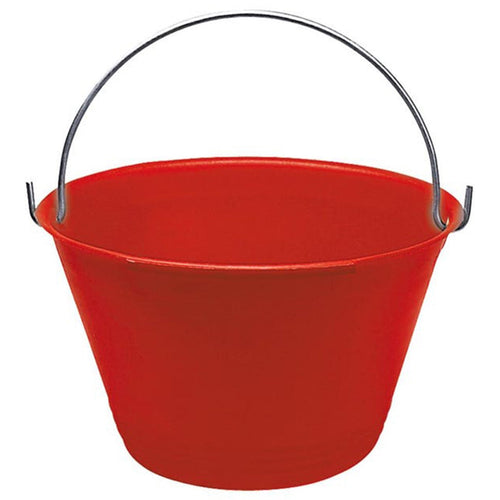 Secchio da muratore per calcestruzzo in plastica resistente con manico