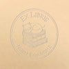 Timbro a Secco Ex Libris Gatto su Libro