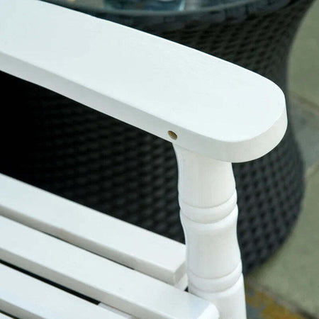 Sedia-a-Dondolo-2-Posti-in-Legno-con-Schienale-Alto-e-Braccioli,-117x85x120-cm,-Bianco-84A-149
