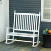 Sedia-a-Dondolo-2-Posti-in-Legno-con-Schienale-Alto-e-Braccioli,-117x85x120-cm,-Bianco-84A-149
