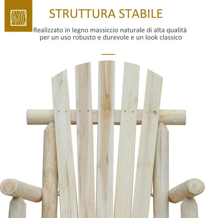 Sedia-a-Dondolo-da-Giardino,-Stile-Adirondack-in-Legno-di-abete,-Design-Ergonomico,-Color-Legno-96x66x98cm-84A-046