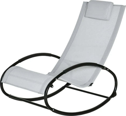 Sedia-a-Dondolo-da-Giardino-Zero-Gravity,-Sdraio-da-Giardino-Ergonomica-con-Cuscino-e-Tessuto-Traspirante-per-Interno-ed-Esterno,-105x62x88-cm,-Grigia-84A-090GY