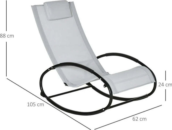 Sedia-a-Dondolo-da-Giardino-Zero-Gravity,-Sdraio-da-Giardino-Ergonomica-con-Cuscino-e-Tessuto-Traspirante-per-Interno-ed-Esterno,-105x62x88-cm,-Grigia-84A-090GY