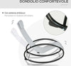 Sedia-a-Dondolo-da-Giardino-Zero-Gravity,-Sdraio-da-Giardino-Ergonomica-con-Cuscino-e-Tessuto-Traspirante-per-Interno-ed-Esterno,-105x62x88-cm,-Grigia-84A-090GY