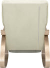 Sedia-a-Dondolo-Poltrona-Relax-Cotone-Beige-Schienale-e-Poggiapiedi-Regolabile