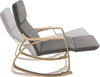 Sedia-a-Dondolo-Poltrona-Relax-Cotone-Grigio-Schienale-e-Poggiapiedi-Regolabile