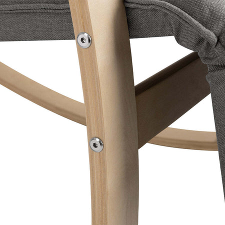Sedia-a-Dondolo-Poltrona-Relax-Cotone-Grigio-Schienale-e-Poggiapiedi-Regolabile