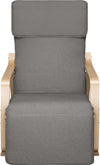 Sedia-a-Dondolo-Poltrona-Relax-Cotone-Grigio-Schienale-e-Poggiapiedi-Regolabile