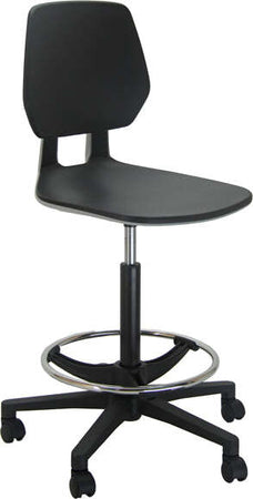 Sedia alta tecnigrafo ESOS PG - PPL - con poggiapiedi - nero - Unisit Casa e cucina/Arredamento/Studio/Sedie e Sgabelli/Sedie da scrivania Eurocartuccia - Pavullo, Commerciovirtuoso.it