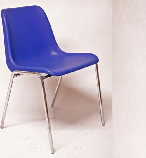 Sedia attesa Esse - senza braccioli - acciaio-PPL - blu - Unisit Casa e cucina/Arredamento/Studio/Sedie per sala d'attesa Eurocartuccia - Pavullo, Commerciovirtuoso.it