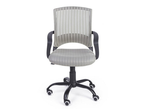 Sedia da ufficio ergonomica "Bessie" con braccioli e ruote altezza regolabile tortora