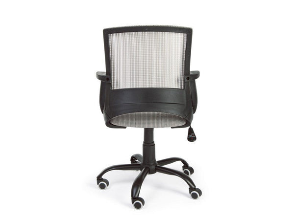 Sedia da ufficio ergonomica "Bessie" con braccioli e ruote altezza regolabile tortora